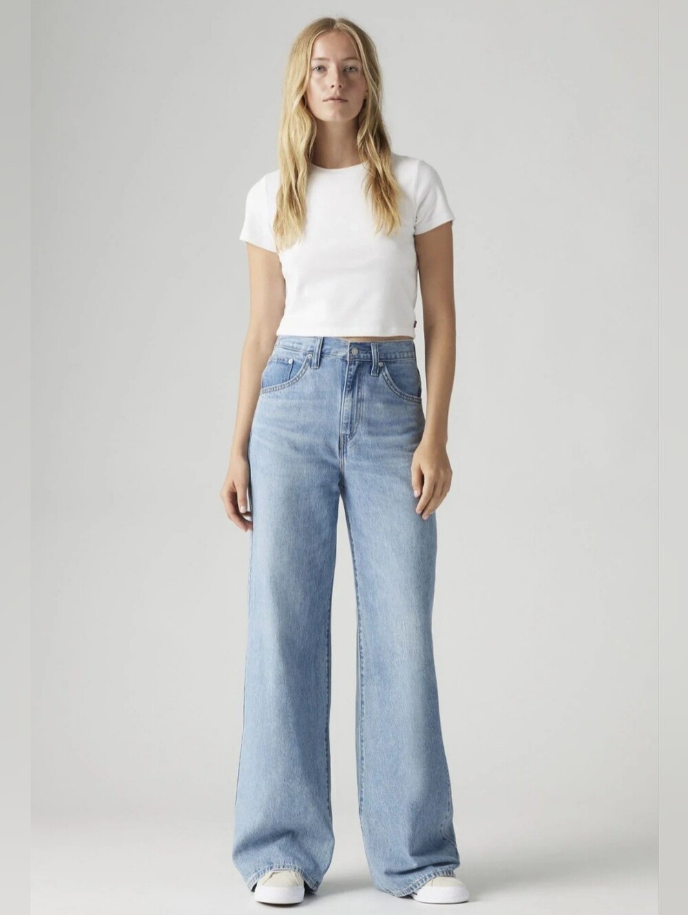 Levi's Cinch Baggy Wide Leg Jeans Light Wash Size 29 EUC